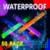 PartySticks Glow Sticks Party Supplies for Kids and Adults (50pk Assorted) - 6 Inch Bulk Glow Light Up Sticks Party Favors, Glow in the Dark Party Decorations, Waterproof Nontoxic Glow Necklaces view 4