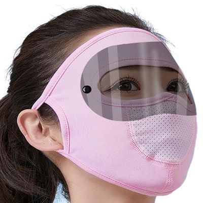 Summer Sun Protection Breathable Windproof Face Mask for Men Women Gaiter Face Mask for Fishing Hiking (Pink,US,Alpha,Medium,Regular,Regular)