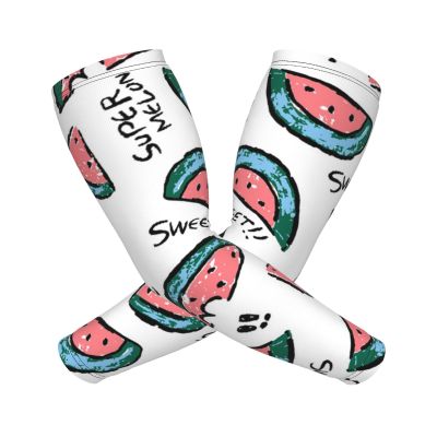 Woyaba Cute watermelon fruit sweet watermelon arm sleeves,farslemers defense gardening sleeves sun protection compression arm sleeves for men,women or teenager