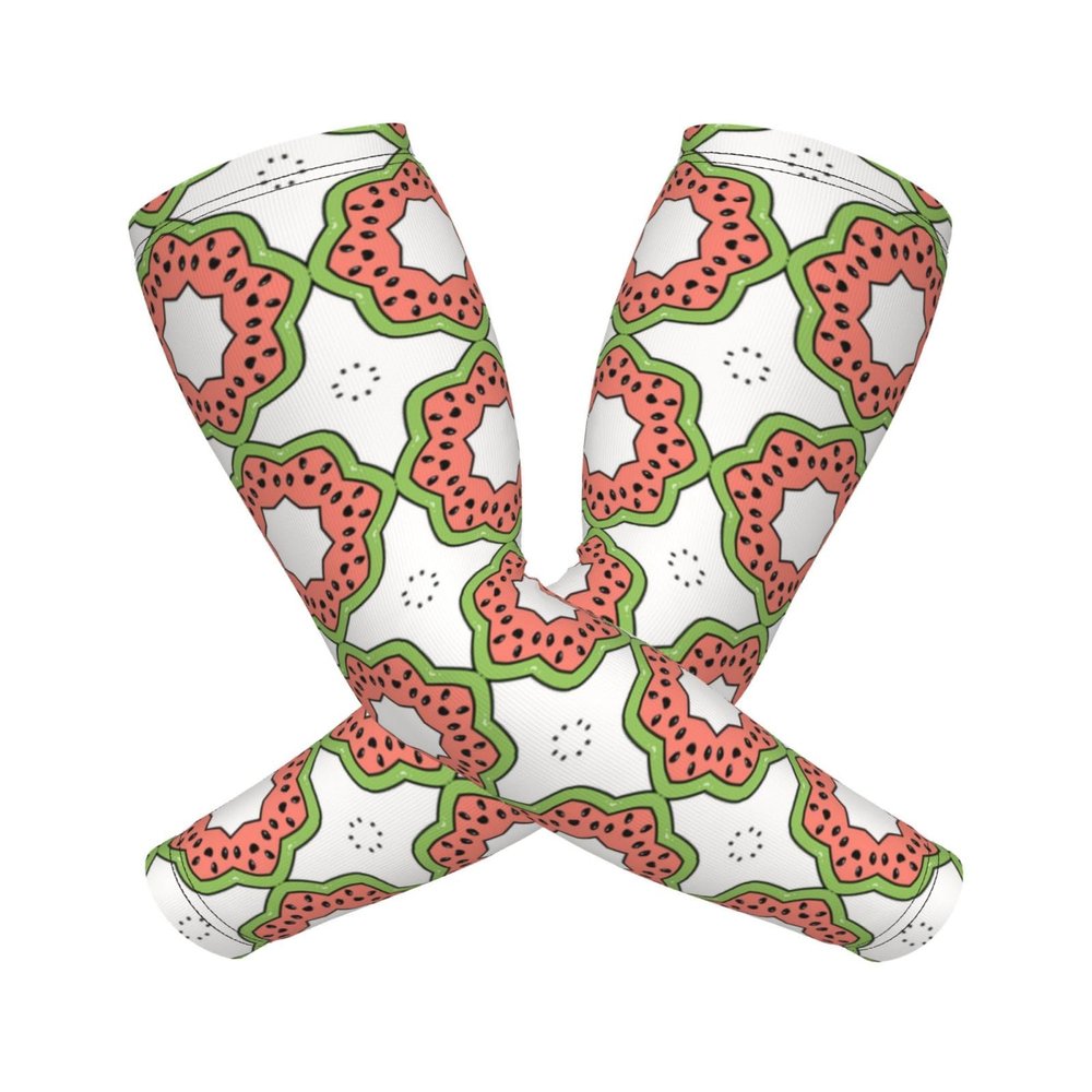 Woyaba Funny watermelon floral watermelon arm sleeves,farslemers defense gardening sleeves sun protection compression arm sleeves for men,women or teenager