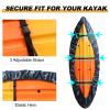 Lixada Kayak Cover Waterproof UV Resistant with 3 Adjustable Fixing Straps Fits for 8.5-14.8ft Kayak, Outdoor Kayak Storage Cover Durable Dust Cover for Boat Kayak Canoe Paddleboard view 4