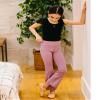 Stelle Girl's Flare Leggings High Waisted Yoga Pants Bootcut Dance Casual Pants Activewear Kids Bell Bottoms(Dusty Lavender,XL) view 3