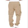 Angbater Fashion Men's Cargo Pants Outdoor Drawstring Jogger Sweatpants Lightweight Hiking Baggy Trousers with Pockets Khaki view 2