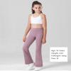 Stelle Girl's Flare Leggings with Pockets High Waisted Bootcut Yoga Pants Kids Dance Bell Bottoms Leggings(Dusty Lavender,XXL) view 4