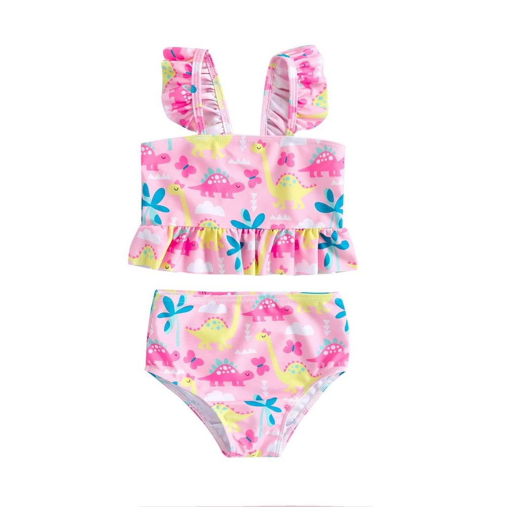 Little Girl Swimsuits Kids Toddler Baby Girls Spring Summer Print Sleeveless Tops Shorts Girls (Pink, 18-24 Months)