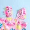 Little Girl Swimsuits Kids Toddler Baby Girls Spring Summer Print Sleeveless Tops Shorts Girls (Pink, 18-24 Months) view 3