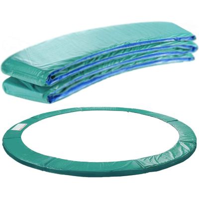 MBROS Trampoline Safety Mat, 12/13/14/16 Feet Trampoline Replacement Surround Pad, Foam Safety Guard Spring Cover, Water-Resistant Round Spring Protection Cover,Green,13ft/3.96m