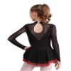 YOOJOO Figure Skating Dress Rhythmic Gymnastics Leotard Skirt Girl Hook Sleeves Competition Performance Dance Dress Red 16 Years view 2