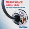 SEAVIEW | Round Cable Gland | Marine Grade Waterproof Cable Pass Through Cable Seal | CG20PW - White Plastic view 2