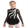 YOOJOO Figure Skating Dress Rhythmic Gymnastics Leotard Skirt Girl Hook Sleeves Competition Performance Dance Dress White 16 Years view 1