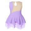 YOOJOO Girls' Sleeveless Ice Skating Dress Shiny Rhinestone Rhythmic Gymnastics Leotard Competition Figure Skating Costume Lavender 10 Years view 2