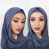 6 Pieces Chiffon Hijab Sets with Matching Color Undercap Inner Caps Shawl Scarves for Women Jersey Muslim Turban view 2