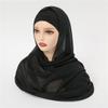 6 Pieces Chiffon Hijab Sets with Matching Color Undercap Inner Caps Shawl Scarves for Women Jersey Muslim Turban view 3