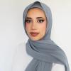 6 Pieces Chiffon Hijab Sets with Matching Color Undercap Inner Caps Shawl Scarves for Women Jersey Muslim Turban view 4