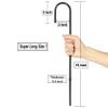 16 Inch Ground Rebar Stakes, J Hook Extra Heavy Duty Rust Proof Coated Steel Ground Anchors with Chisel Point End for Camping Tent and Canopy Tent (16) view 3