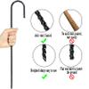16 Inch Ground Rebar Stakes, J Hook Extra Heavy Duty Rust Proof Coated Steel Ground Anchors with Chisel Point End for Camping Tent and Canopy Tent (16) view 4