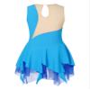 YOOJOO Girls' Sleeveless Ice Skating Dress Shiny Rhinestone Rhythmic Gymnastics Leotard Competition Figure Skating Costume Blue 12 Years view 2
