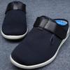 ACE SHOCK Mens Diabetic Shoes Wide Width Elderly Summer Walking Sandals Adjustable Strap Breathable Air Cushion Slippers for Plantar Fasciitis Bunions Swollen Feet (8.5, Navy) view 4