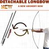 Long Bows for Hunting Adult - 64 Detachable Archery Traditional Longbow, 25-100lbs English Longbow for Right Hand Left Hand Adult Outdoor Sports (30lbs, Black) view 2