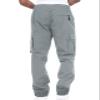 Angbater Fashion Men's Cargo Pants Outdoor Drawstring Jogger Sweatpants Lightweight Hiking Baggy Trousers with Pockets Grey view 2