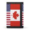 Canada and US FlagWallet Fashion Small Trifold Wallet Purse Card Holder with Slots Wallet