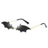 DOOVID Bat Novelty Sunglasses Flame Rimless Sunglasses Women Men Party Trendy UV400 Protection Sun Glasses 1 Pack Bat Grey (Gold Frame) view 1