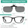 Eyekepper Flip-up Clip-on Sunglasses Polarized Metal Glasses Clip 60x43 MM(Silver Mirror) view 3