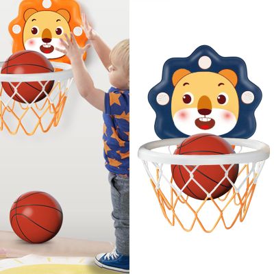 Indoor Hanging Basketball Hoop, Children Hanging Basketball Board 709H Small Powerful Suction Cup for Fitness (Blue)