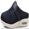 ACE SHOCK Mens Diabetic Shoes Wide Width Elderly Summer Walking Sandals Adjustable Strap Breathable Air Cushion Slippers for Plantar Fasciitis Bunions Swollen Feet (9.5, Navy) view 2