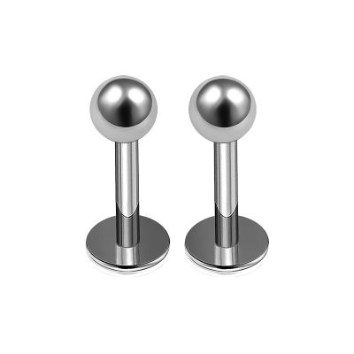 2Pcs Titanium G23 20g 1/4 6mm Labret Jewelry Piercing Jewelry Monroe Tragus Cartilage Lip Medusa 3mm Ball M14623