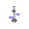 2Pcs Titanium G23 20g 1/4 6mm Labret Jewelry Piercing Jewelry Monroe Tragus Cartilage Lip Medusa 3mm Ball M14623 view 2