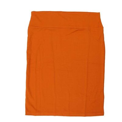 Lularoe Cassie f X-Large XL Solid Pumpkin Orange Womens Knee Length Pencil Skirt fits Sizes 18-20 XL-274-F