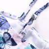 Girl's Butterfly Print Suit Summer Suspender Pleated Top Shorts Suit 2 Piece Girls Bikini (Purple, 6-8Years) view 4