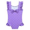 Girls Swimsuit,1-Piece Wed Swimming Suits 3D Movie Graphic Princess Summer Bathing Suit Gift Swimwear for Girls 3-9Years(140,Purple) view 2