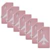 7 Pack Silicone Luggage Tag Baggage Handbag Travel Bag Tags with Name ID Card Perfect to Quickly Spot Luggage Suitcases (Pink) view 1