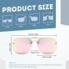 Long Keeper Clip-On Flip Up Sunglasses - Polarized Sunglasses for Women & Men - Driving & Fishing - Over Glasses (Pink) view 2