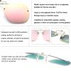 Long Keeper Clip-On Flip Up Sunglasses - Polarized Sunglasses for Women & Men - Driving & Fishing - Over Glasses (Pink) view 4