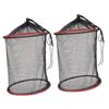 INOOMP 2pcs Portable Fishing Catching Net Capacity Drawstring Mesh Bag for Crabs Shrimp Lobsters and Fish Lightweight Fishing Supplies for Easy Storage and Transport view 1