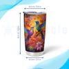 Hyturtle Personalized Gifts For Hummingbird Lover - Hummingbird With Floral Custom Name Stainless Steel Tumbler 20oz With Lid - Idea Animal Lover Gifts For Women Girl Kids On Birthday, Christmas view 3
