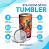 Hyturtle Personalized Gifts For Hummingbird Lover - Hummingbird With Floral Custom Name Stainless Steel Tumbler 20oz With Lid - Idea Animal Lover Gifts For Women Girl Kids On Birthday, Christmas view 4