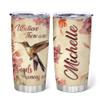 Hyturtle Personalized Hummingbird Memorial Gifts For Women - Hummingbird Memorial Customized Stainless Steel Tumbler 20oz With Lid - Remembrance Memory Gifts For Loss Of Loved One For Christmas view 1