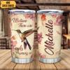 Hyturtle Personalized Hummingbird Memorial Gifts For Women - Hummingbird Memorial Customized Stainless Steel Tumbler 20oz With Lid - Remembrance Memory Gifts For Loss Of Loved One For Christmas view 2