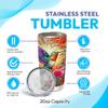 Hyturtle Personalized Gifts For Hummingbird Lover - Hummingbird With Floral Custom Name Stainless Steel Tumbler 20oz With Lid - Idea Animal Lover Gifts For Women Girl Kids On Birthday, Christmas view 4