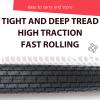BWSHLF 24inch Mountain Bike Tires, 24 x 2.125 Inch, 2 Pack Replacement Black Folding MTB Bicycle Tire, Brown Sidewall view 4