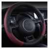 FUERU Car Steering Wheel Cover Set Universal Car Steering Wheel Cover Genuine Leather Breathable Sweat-Absorbing Fashion Car Interiors (Color : 5#) view 1