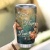 Hyturtle Personalized Gifts For Hummingbird Lover - Faith Hope Love Custom Name Stainless Steel Tumbler 20oz With Lid - Idea Animal Lover Gifts For Women Girl Kids On Birthday, Christmas view 4