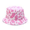 Mashiaoyi Unisex Print Double-Side-Wear Reversible Bucket Hat Cow Pattern Pink view 1