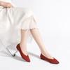 Semwiss Women's Ballet Flats Comfortable Casual Dressy Shoes,Work Flats Office Shoes Pointed Toe Flats Red Size 6.5 view 2