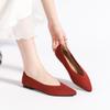 Semwiss Women's Ballet Flats Comfortable Casual Dressy Shoes,Work Flats Office Shoes Pointed Toe Flats Red Size 6.5 view 3