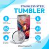 Hyturtle Personalized Gifts For Hummingbird Lover - Hummingbird With Floral Custom Name Stainless Steel Tumbler 20oz With Lid - Idea Animal Lover Gifts For Women Girl Kids On Birthday, Christmas view 4